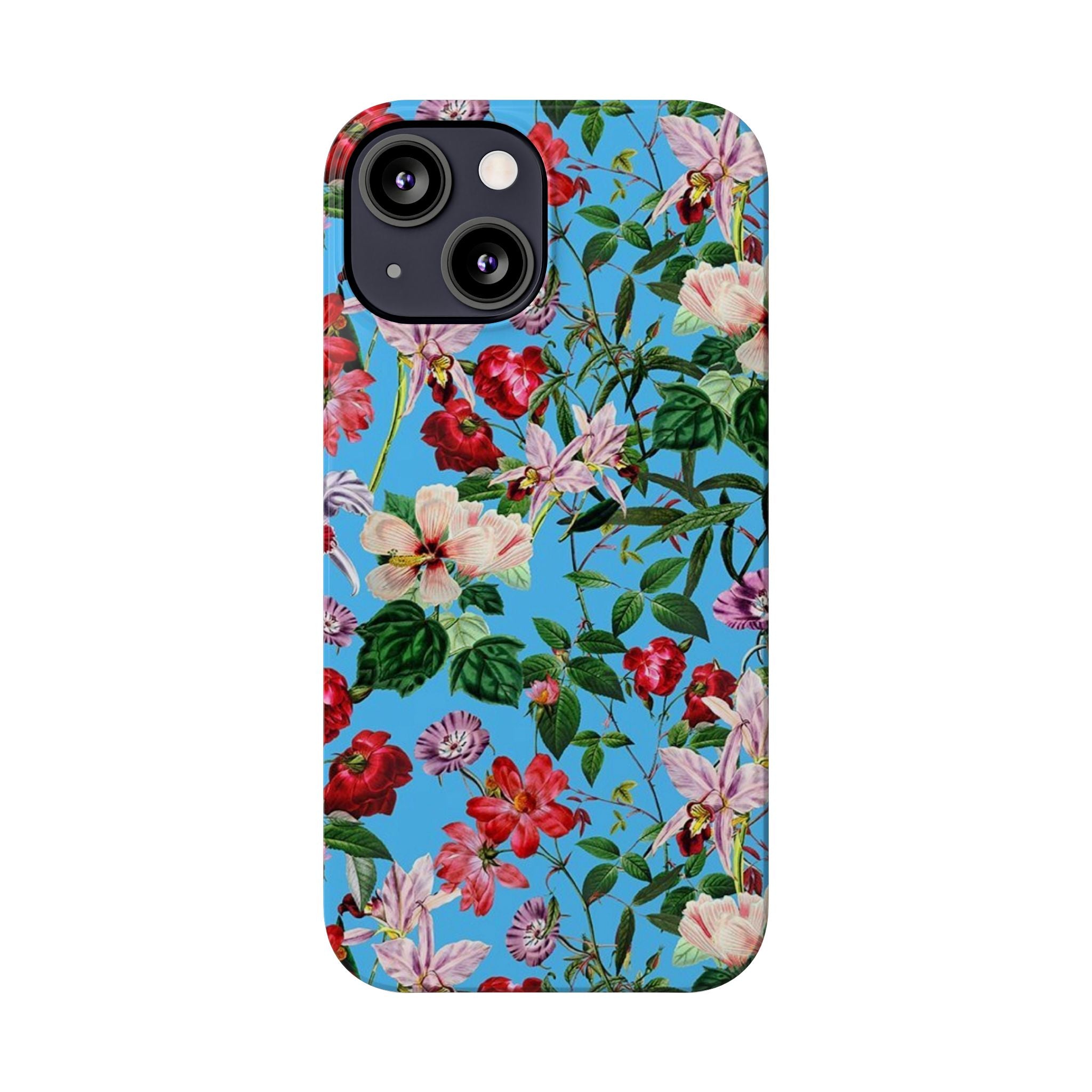 Vintage Floral Pattern on Sky Blue Case