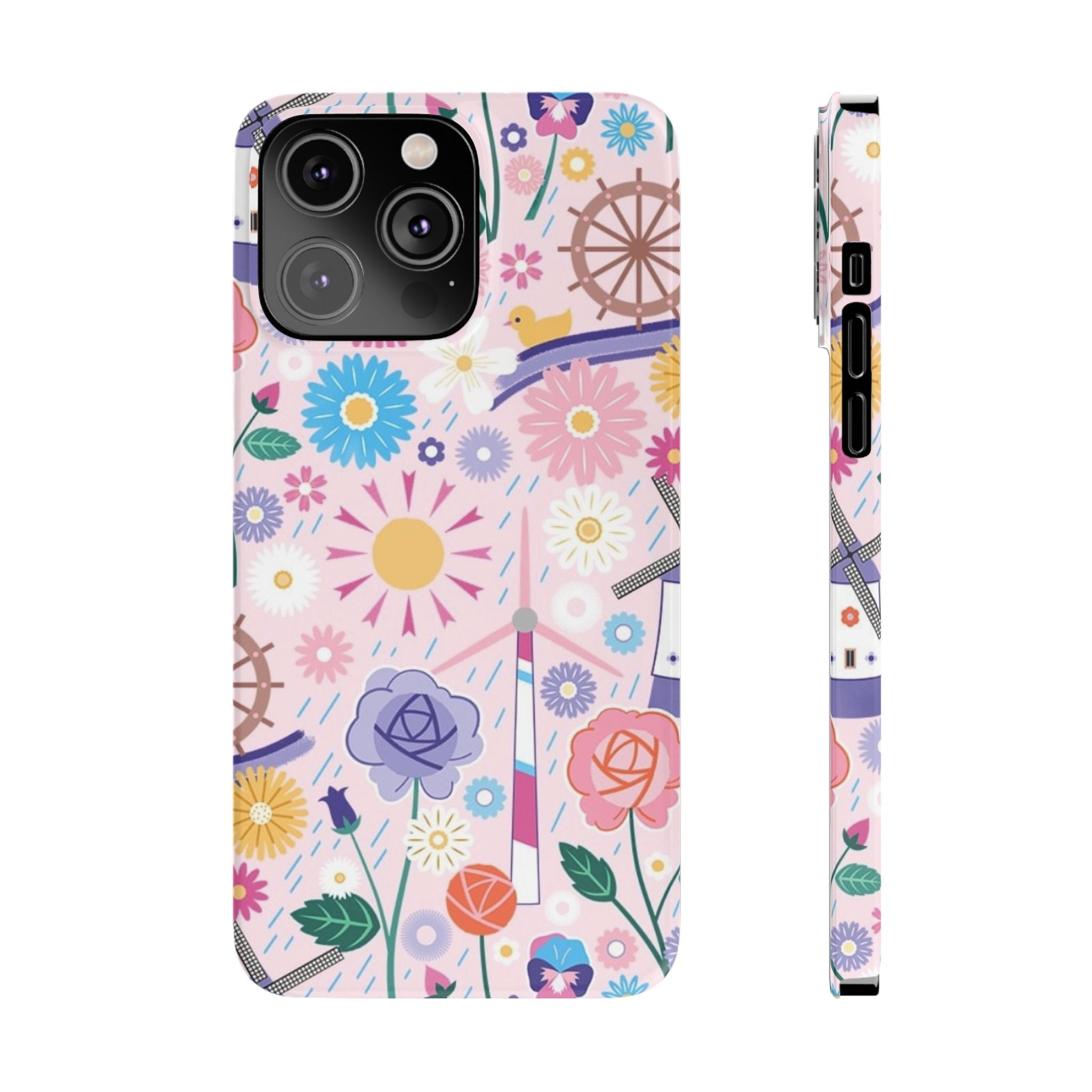 Whimsical Spring Flowers Design Case