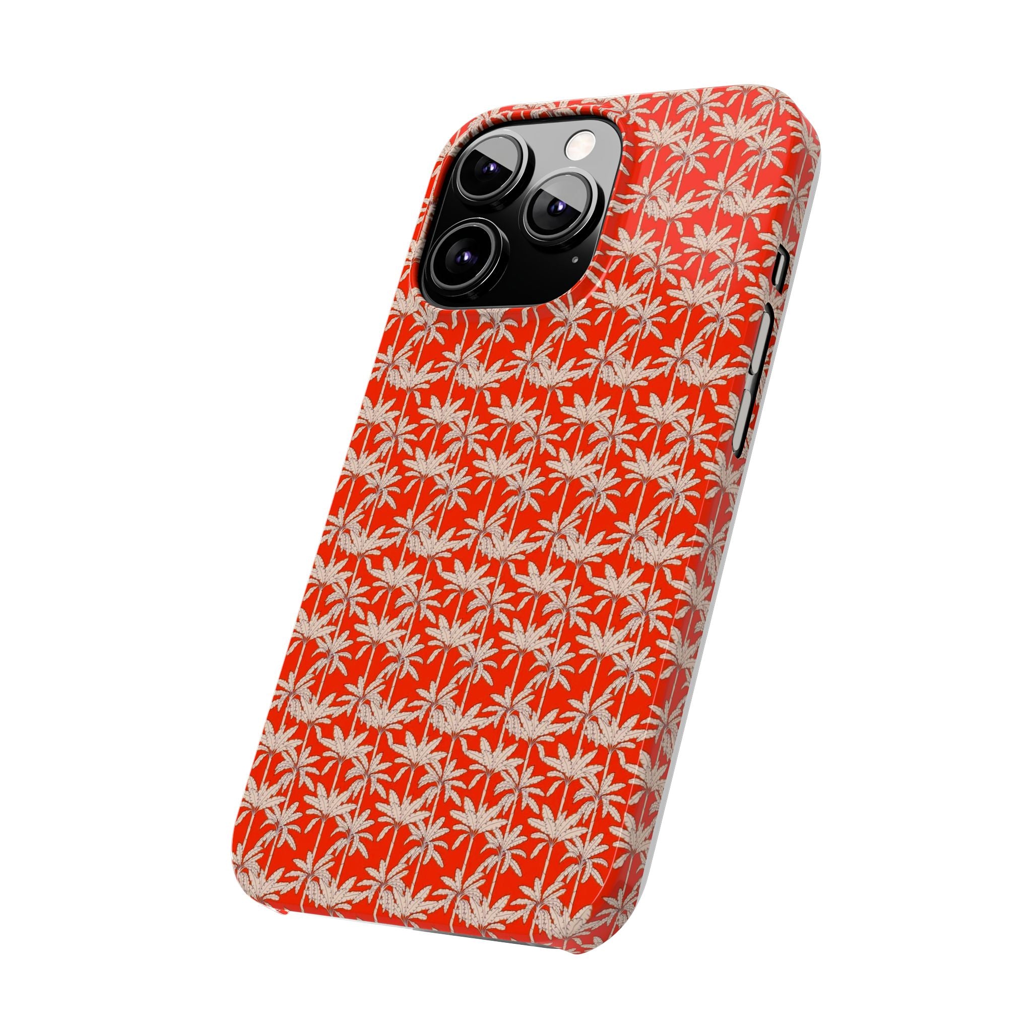 Red Tropical Palm Pattern Case