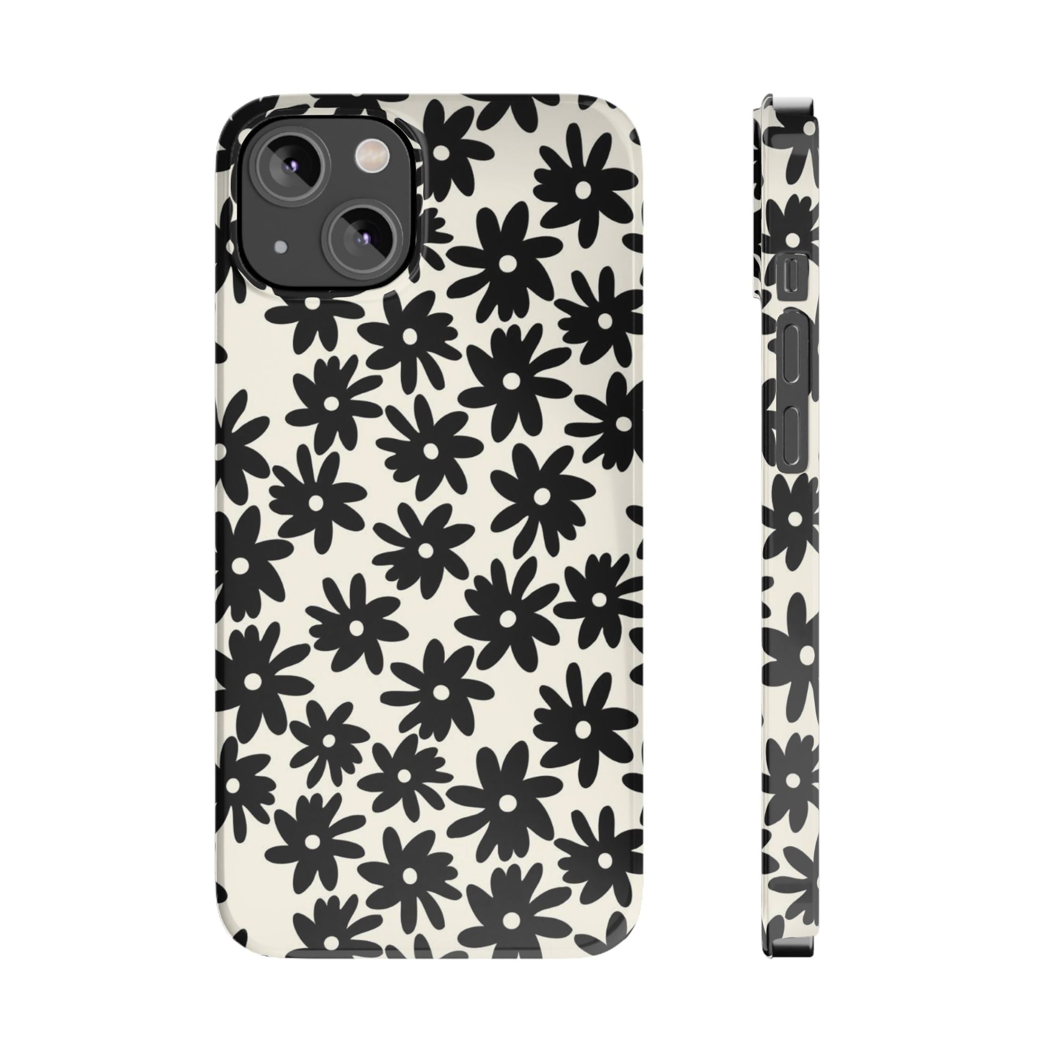 Black Daisy Phone Case