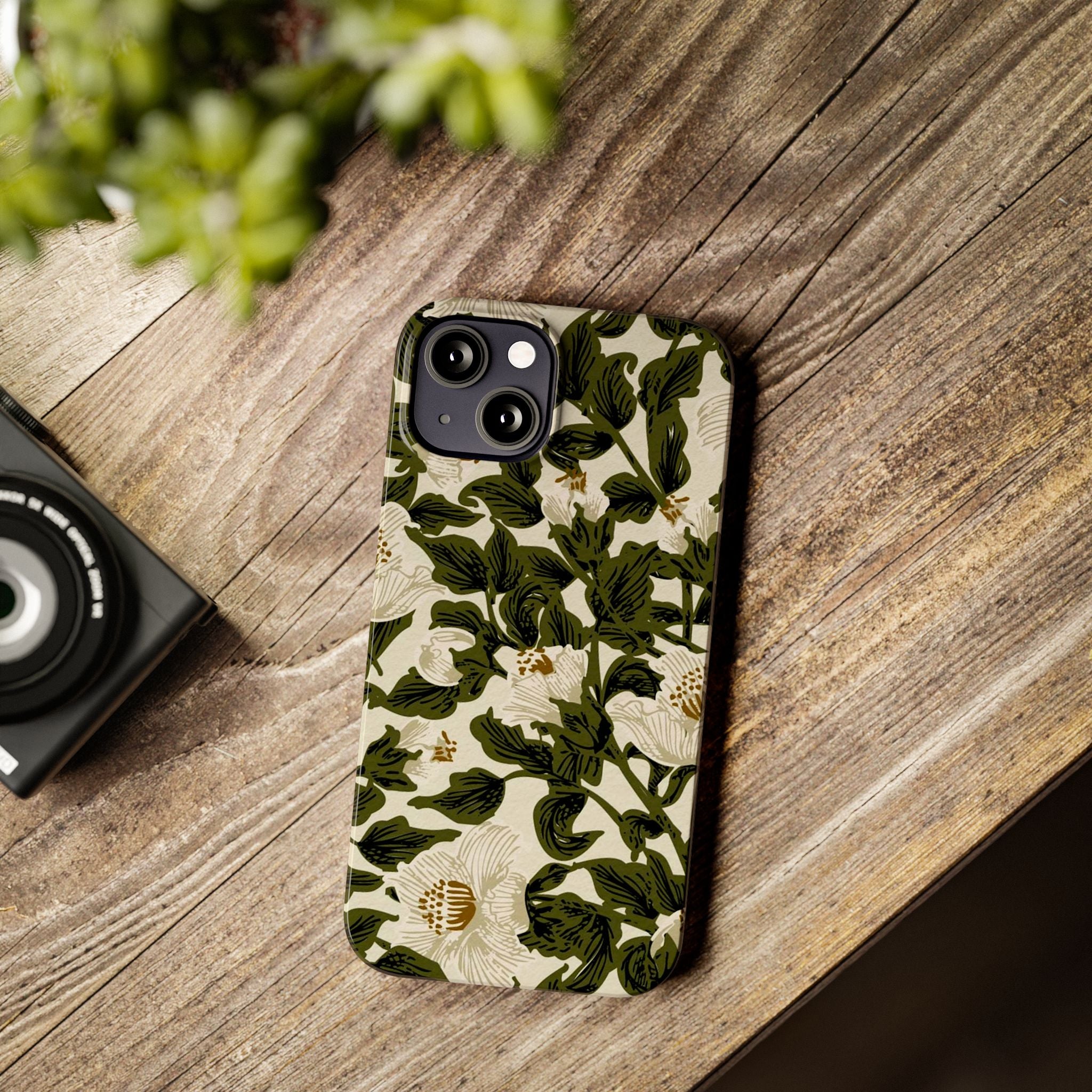 Vintage White Floral - Phone Case