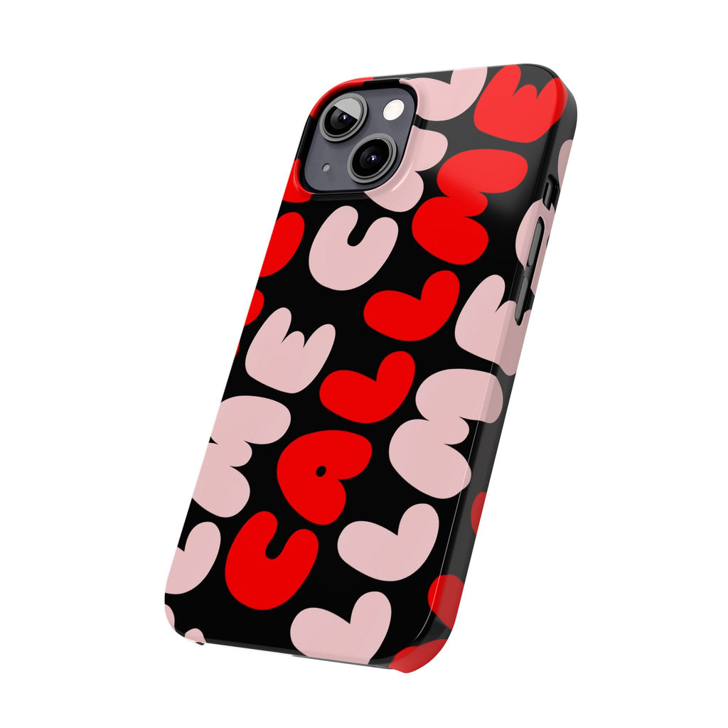 Call Me Pink and Red Phone Case