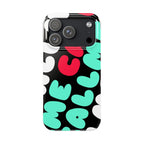 Call Me Turquoise mix Bubble Text Case