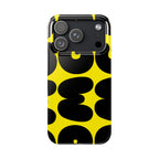 Yellow Retro Bubble Pattern Slim Phone Case