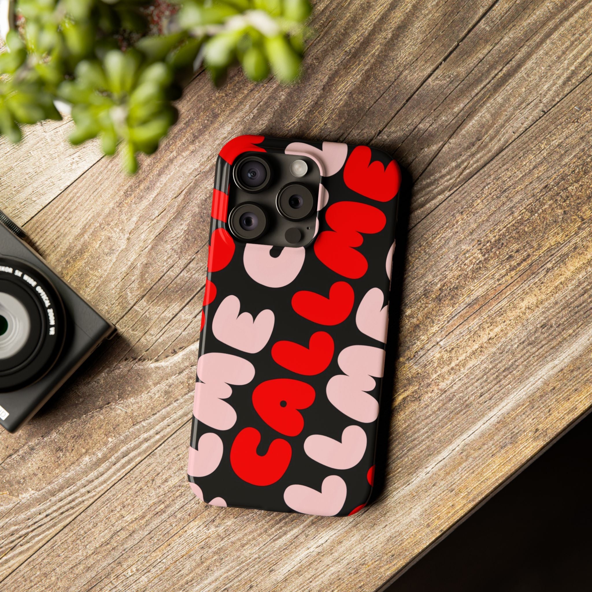 Call Me Pink and Red Phone Case