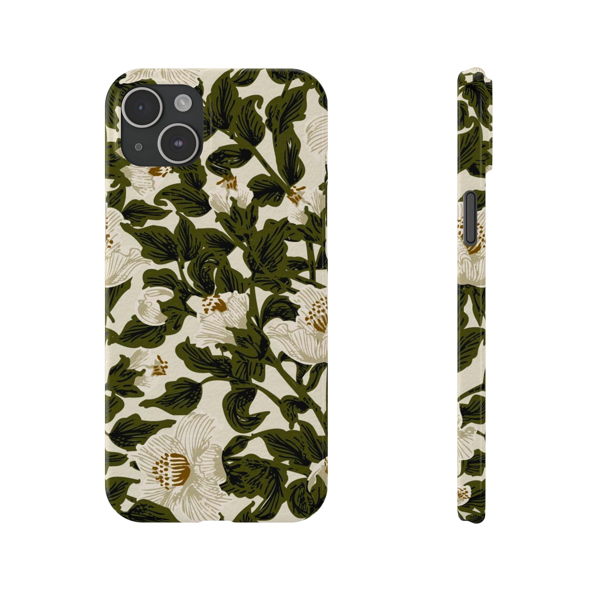 Vintage White Floral - Phone Case