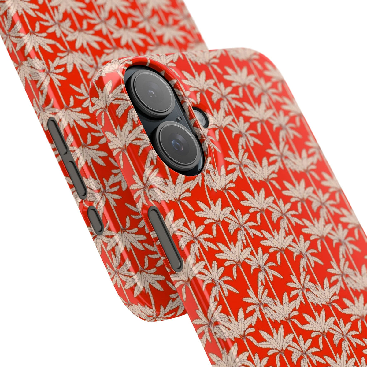 Red Tropical Palm Pattern Case