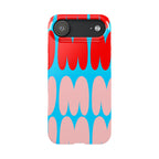 Yum Red & Pink on a Blue Case