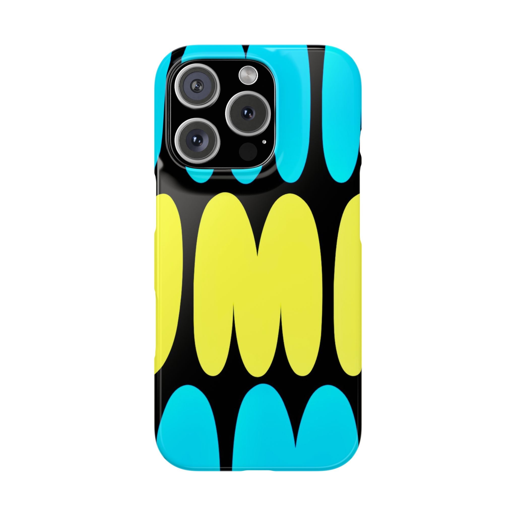 “Yum” Blue & Lime Abstract Pattern