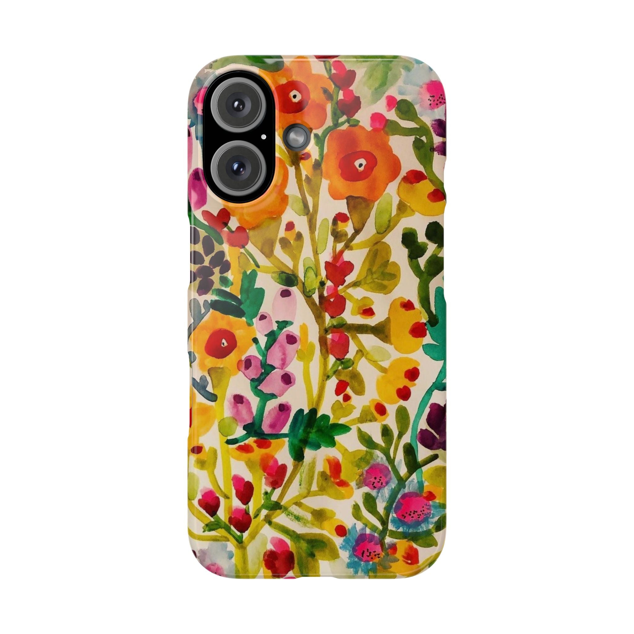 Vibrant Hand-Painted Wildflower Design Case