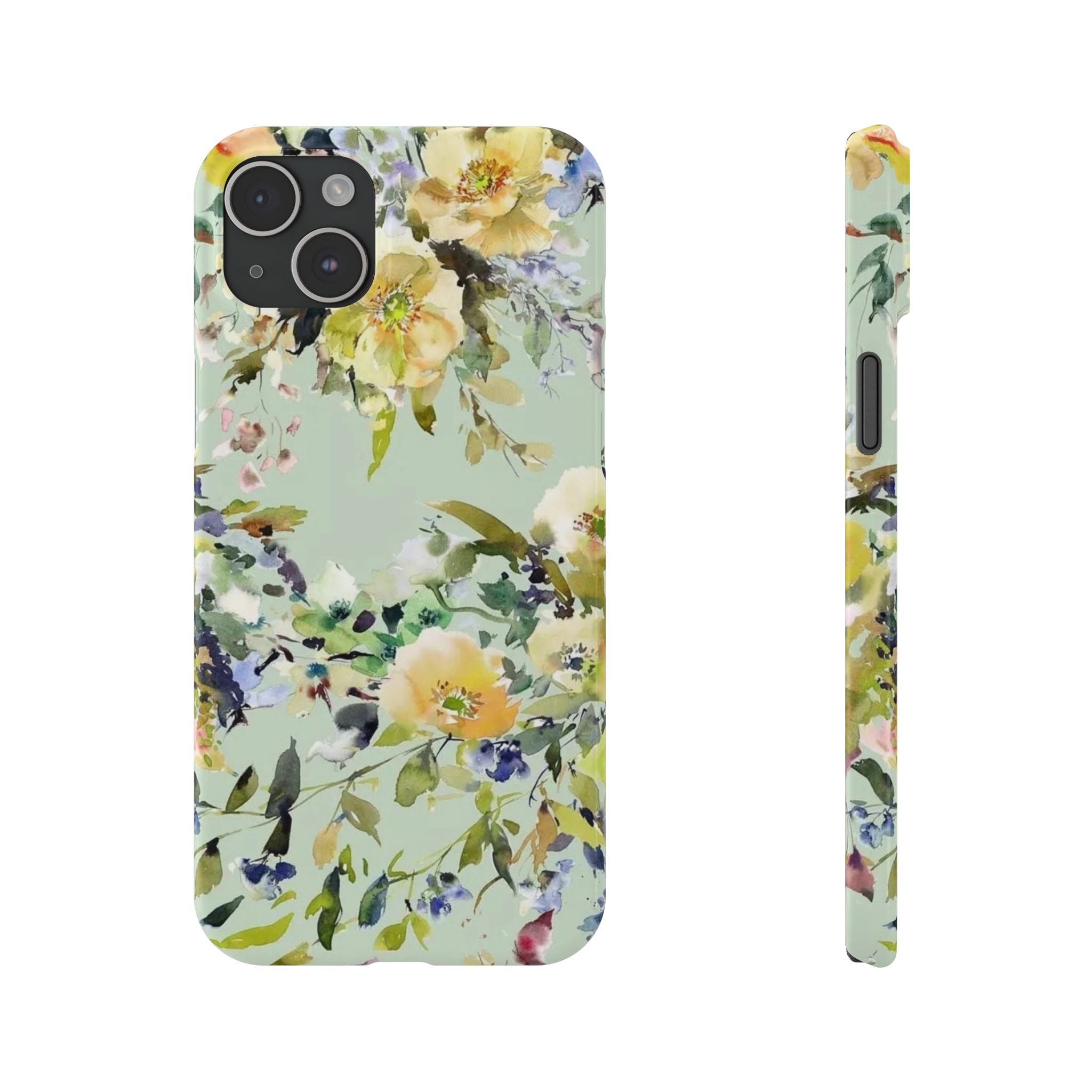 Floral Watercolor Garden Floral Slim Case
