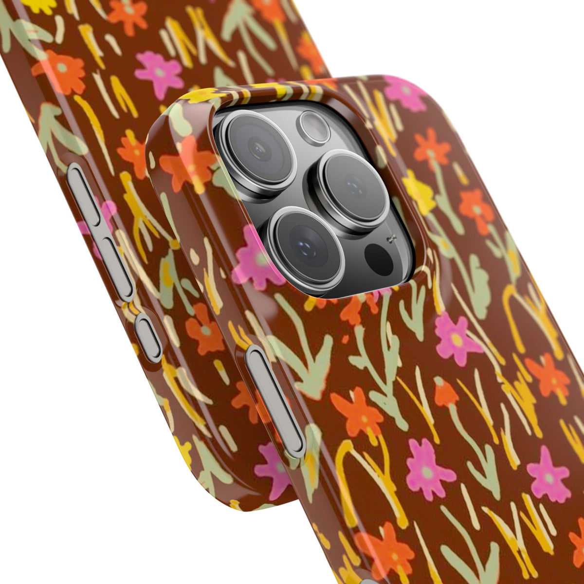 Brown Retro Floral Case