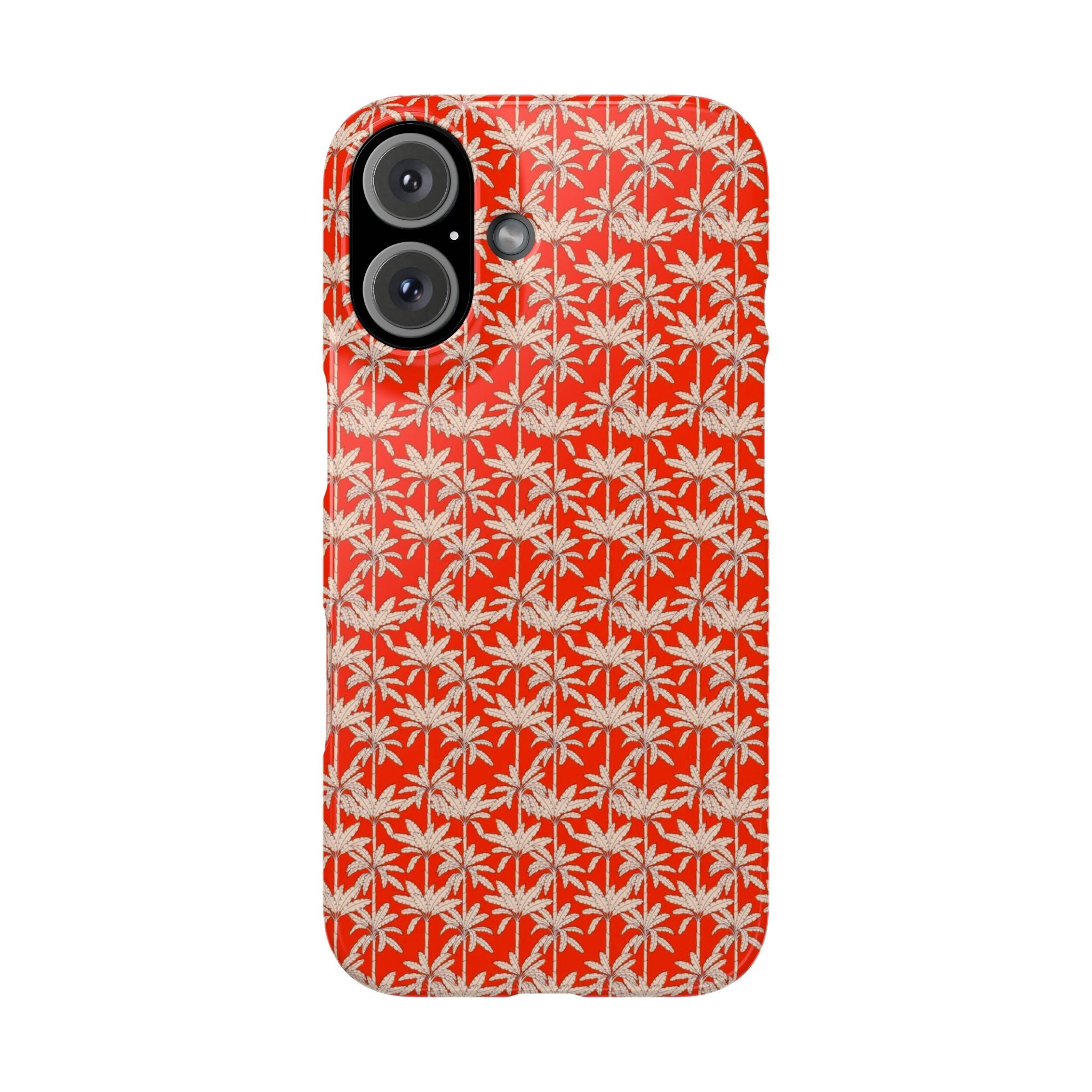 Red Tropical Palm Pattern Case