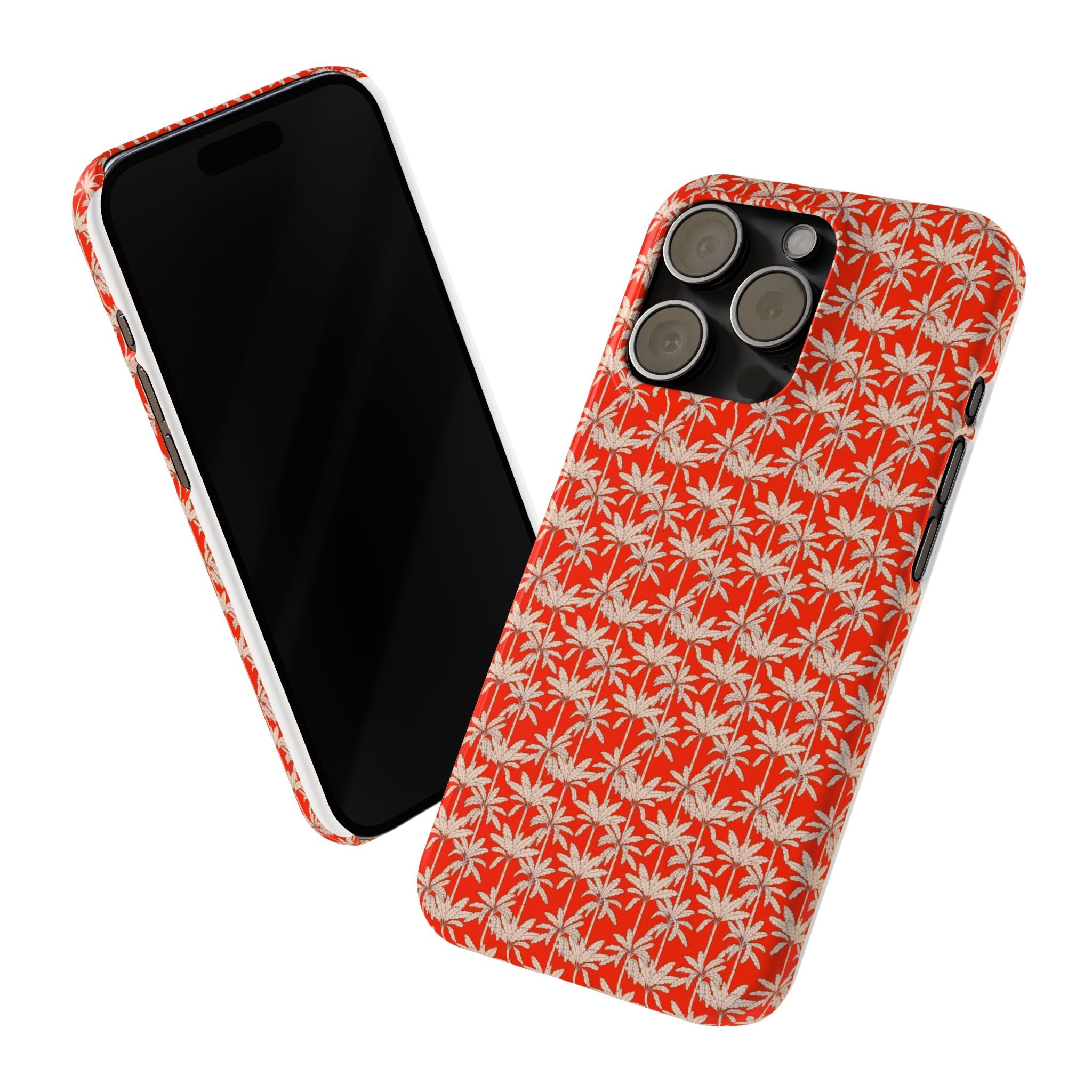 Red Tropical Palm Pattern Case