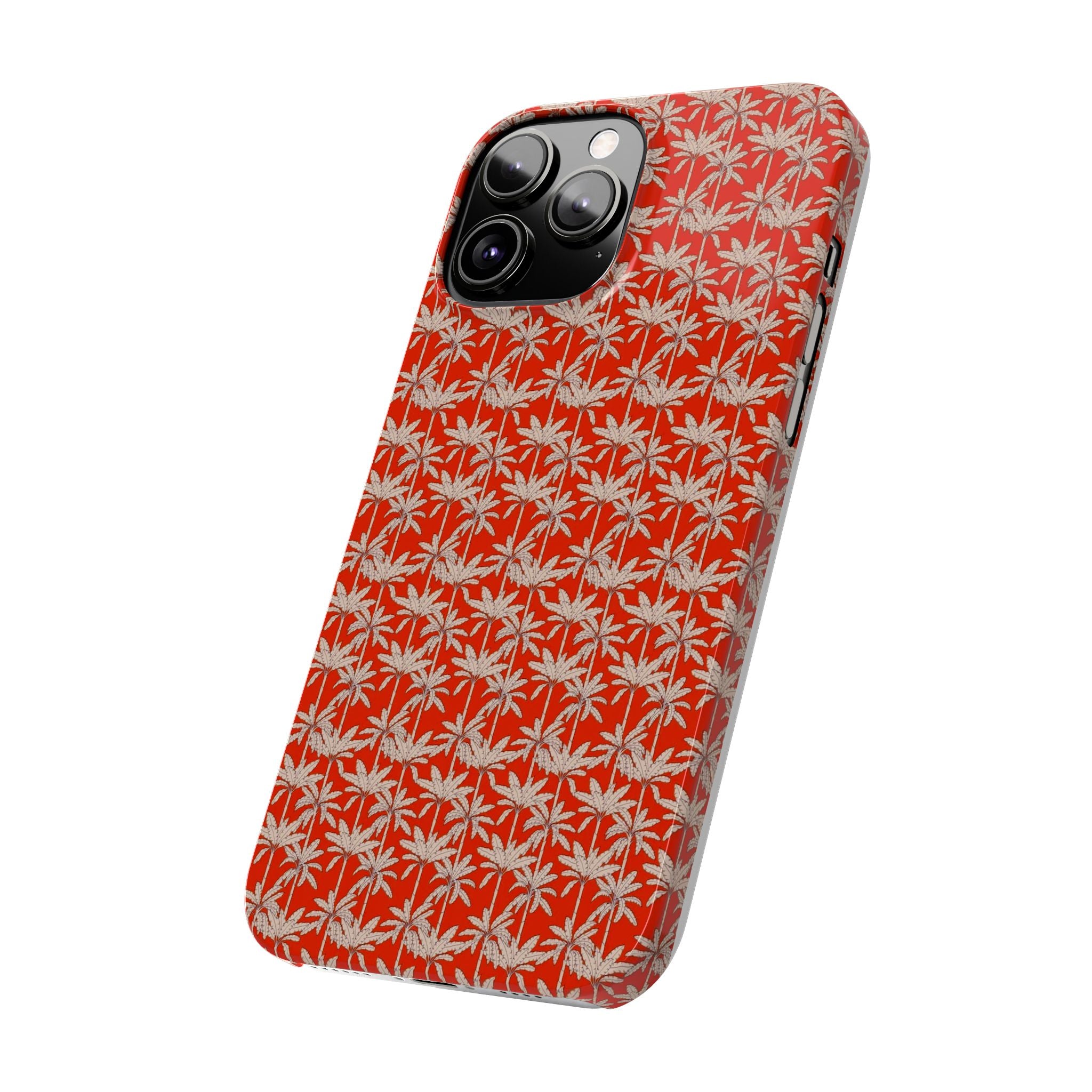 Red Tropical Palm Pattern Case