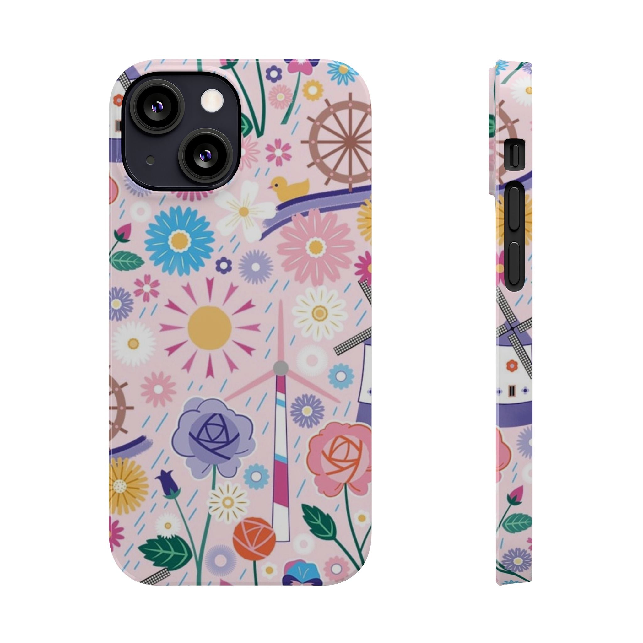 Whimsical Spring Flowers Design Case