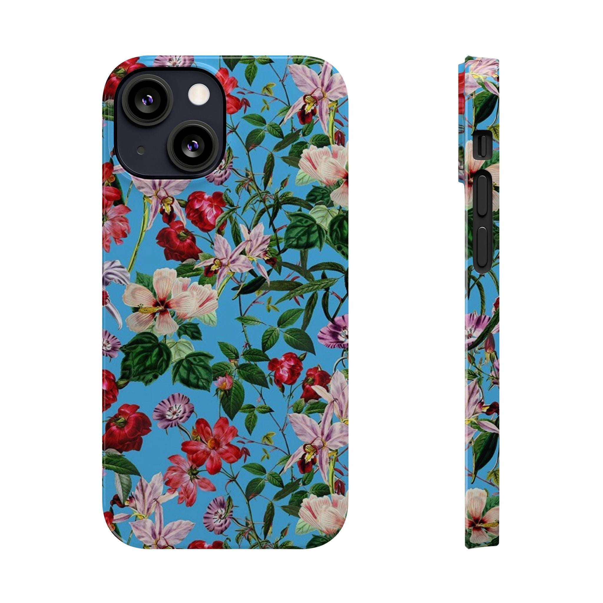 Vintage Floral Pattern on Sky Blue Case