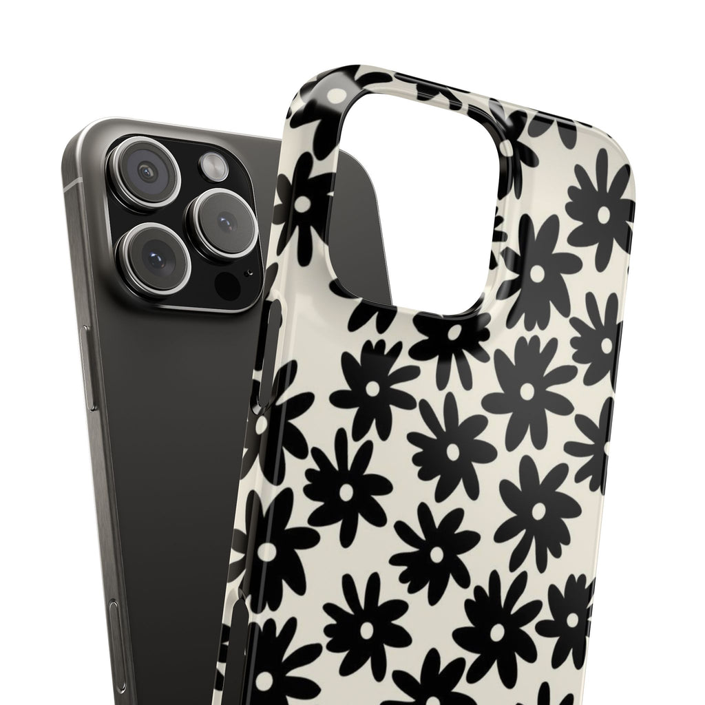 Black Daisy Phone Case