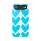 Blue Heart  on White Case