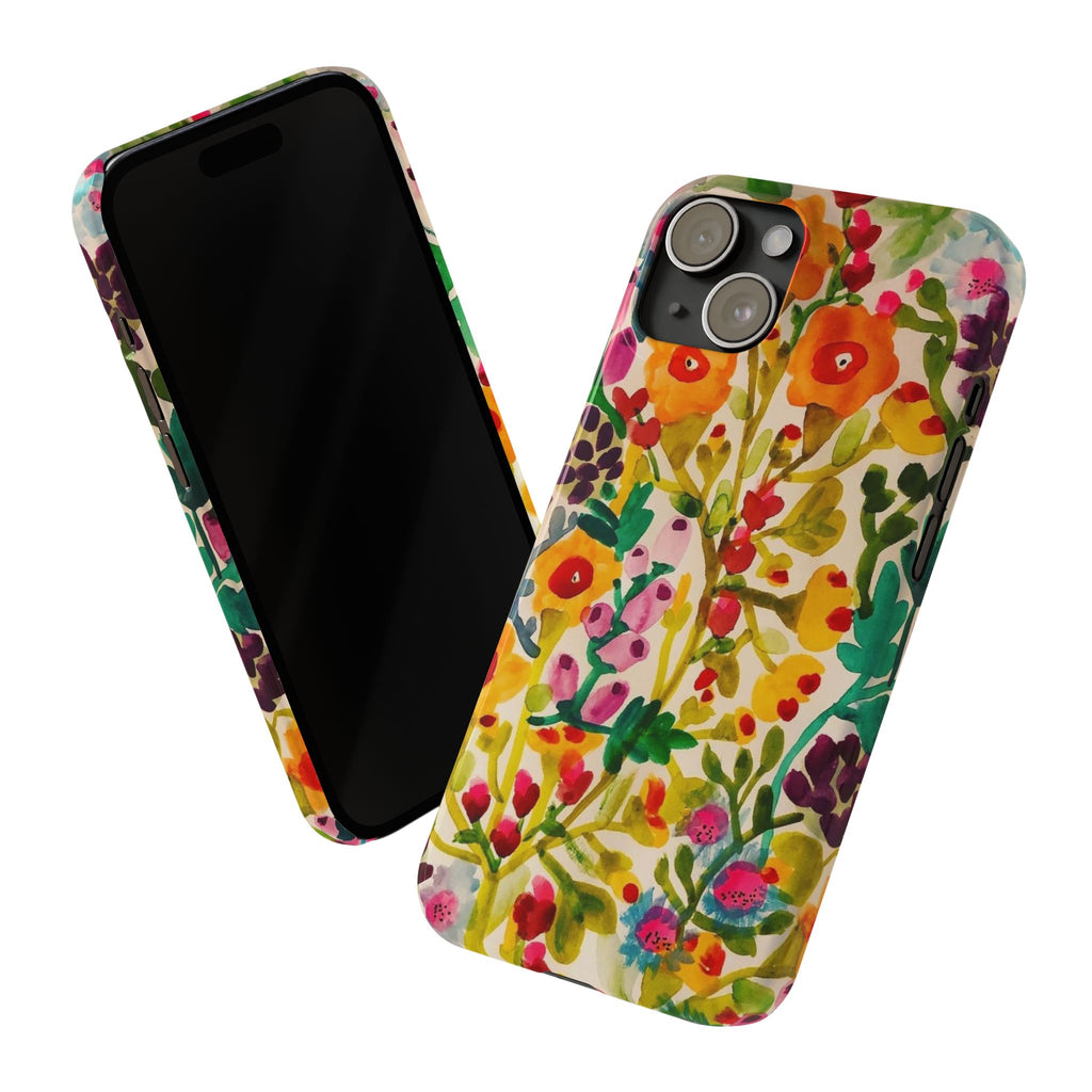 Vibrant Hand-Painted Wildflower Design Case