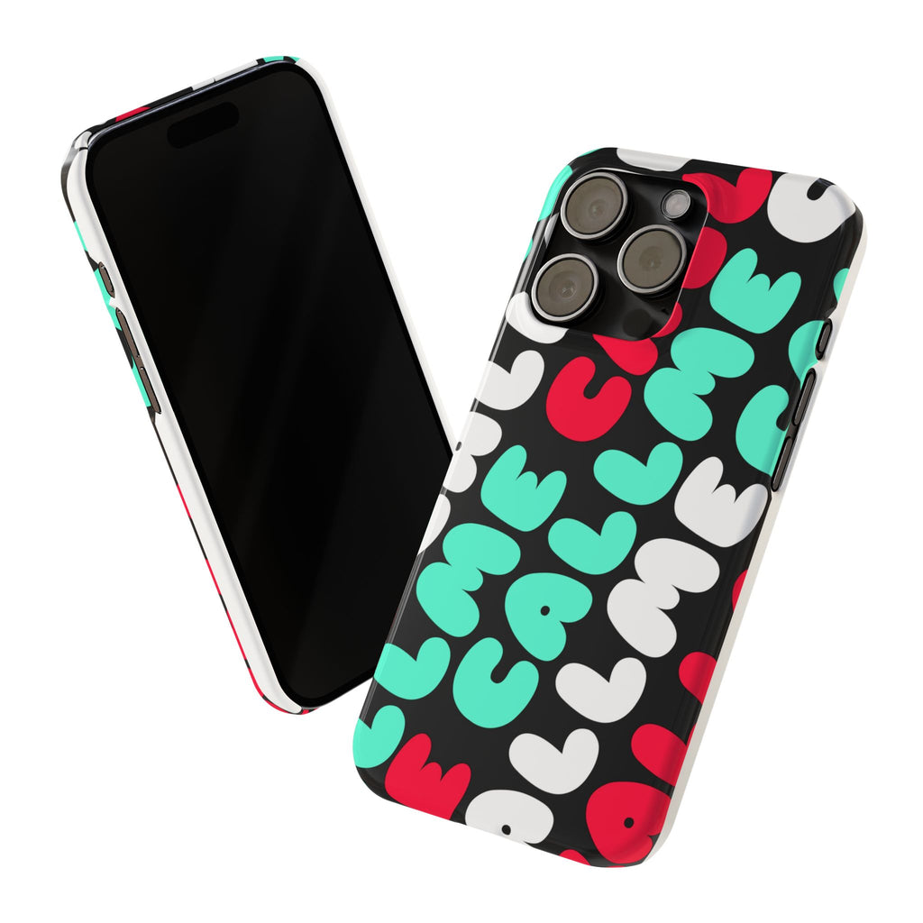 Call Me Turquoise mixed Bold Bubble Text