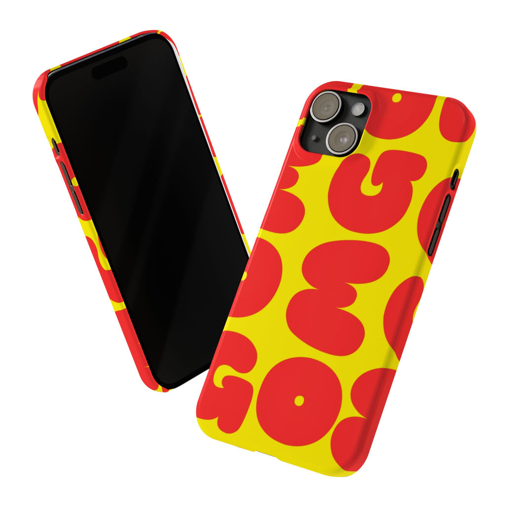 OMG Bubble Pattern, Bold Red & Yellow