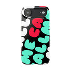 Call Me Turquoise mix Bubble Text Case