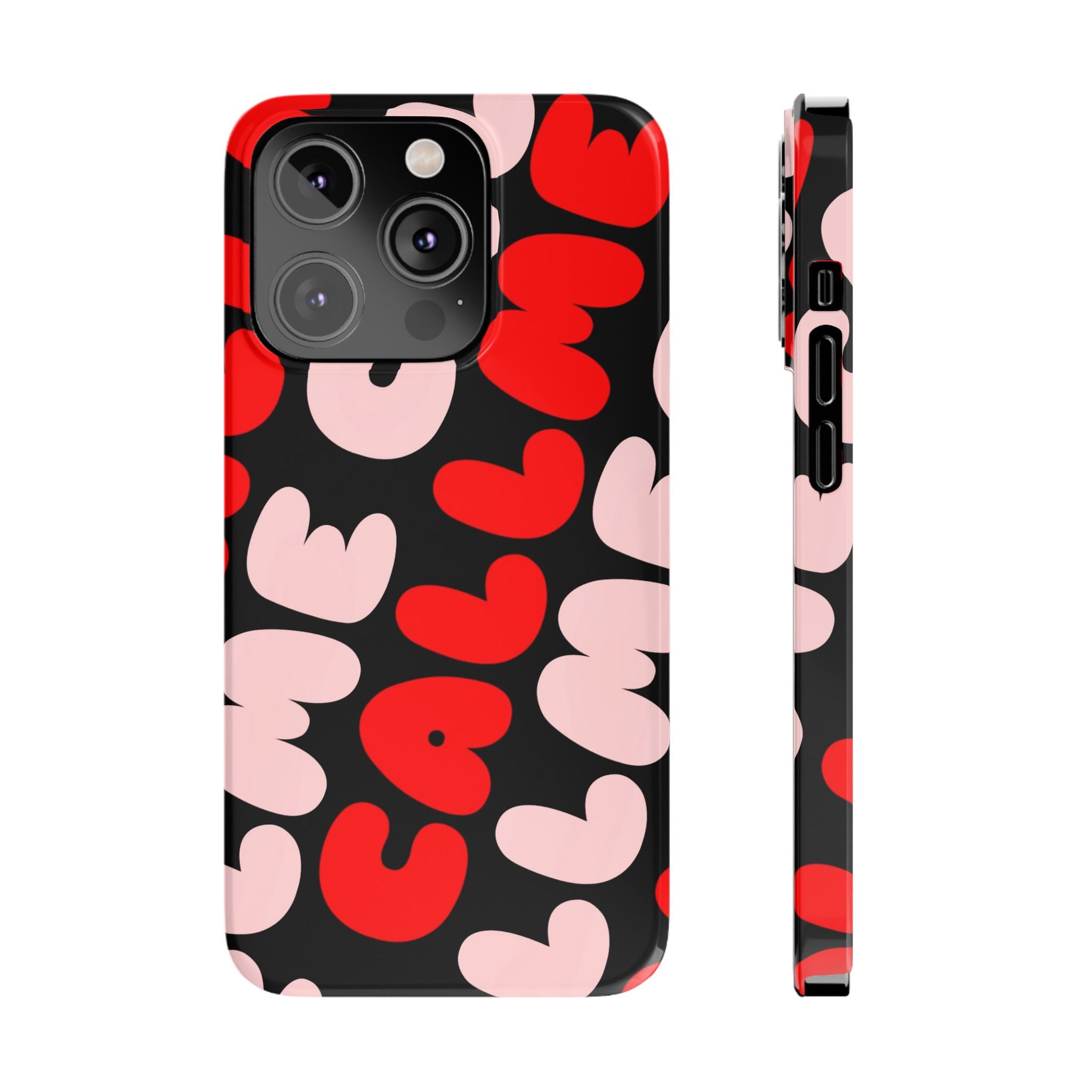 Call Me Pink and Red Phone Case