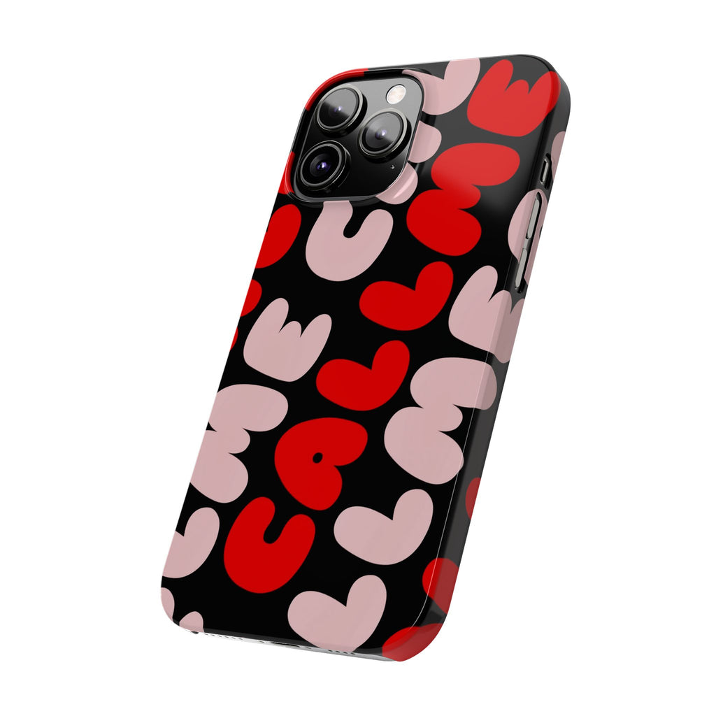 Call Me Pink and Red Phone Case