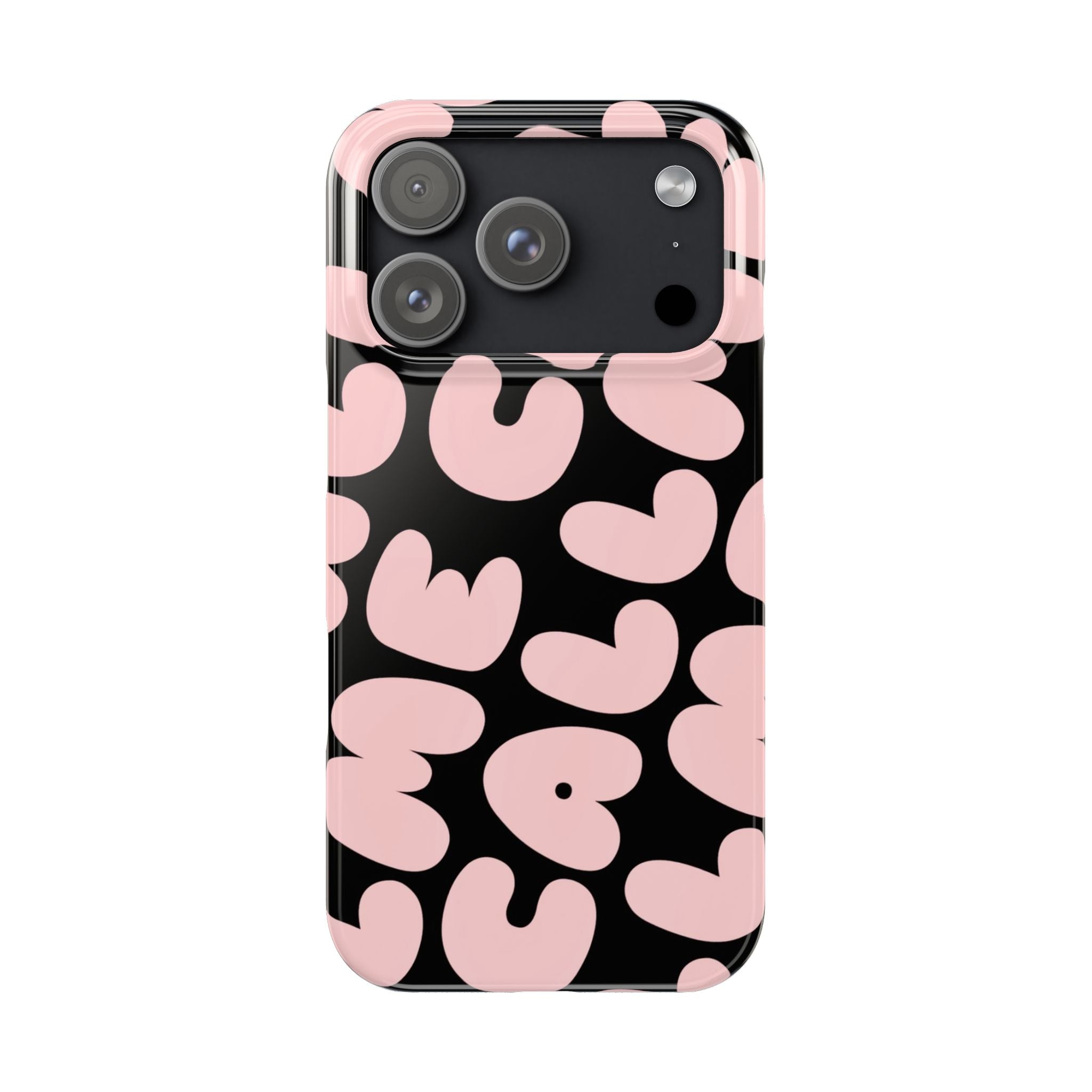Call Me Pink Doodle  on Black Case