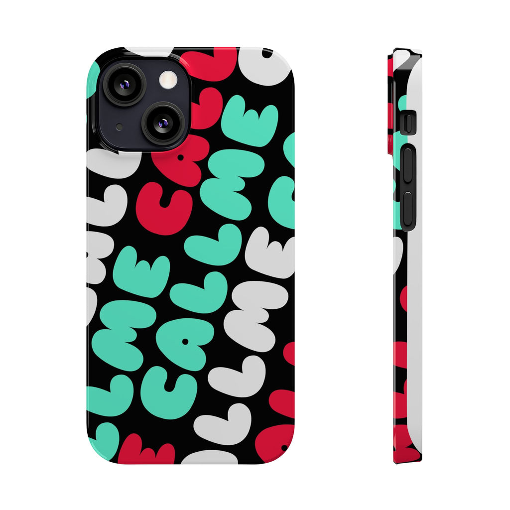 Call Me Turquoise mixed Bold Bubble Text