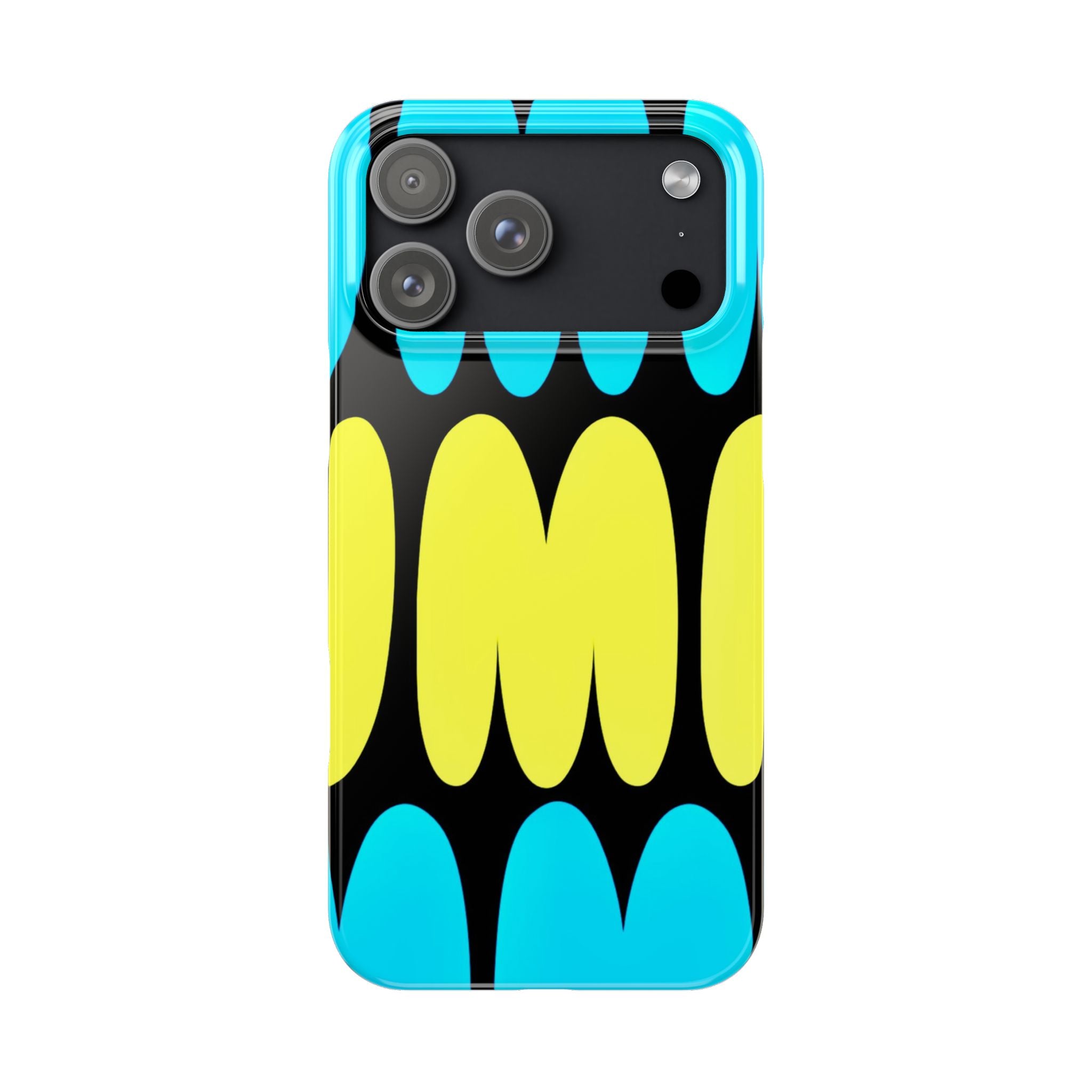“Yum” Blue & Lime Abstract Pattern