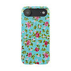 Vintage Pink Roses on Aqua Case