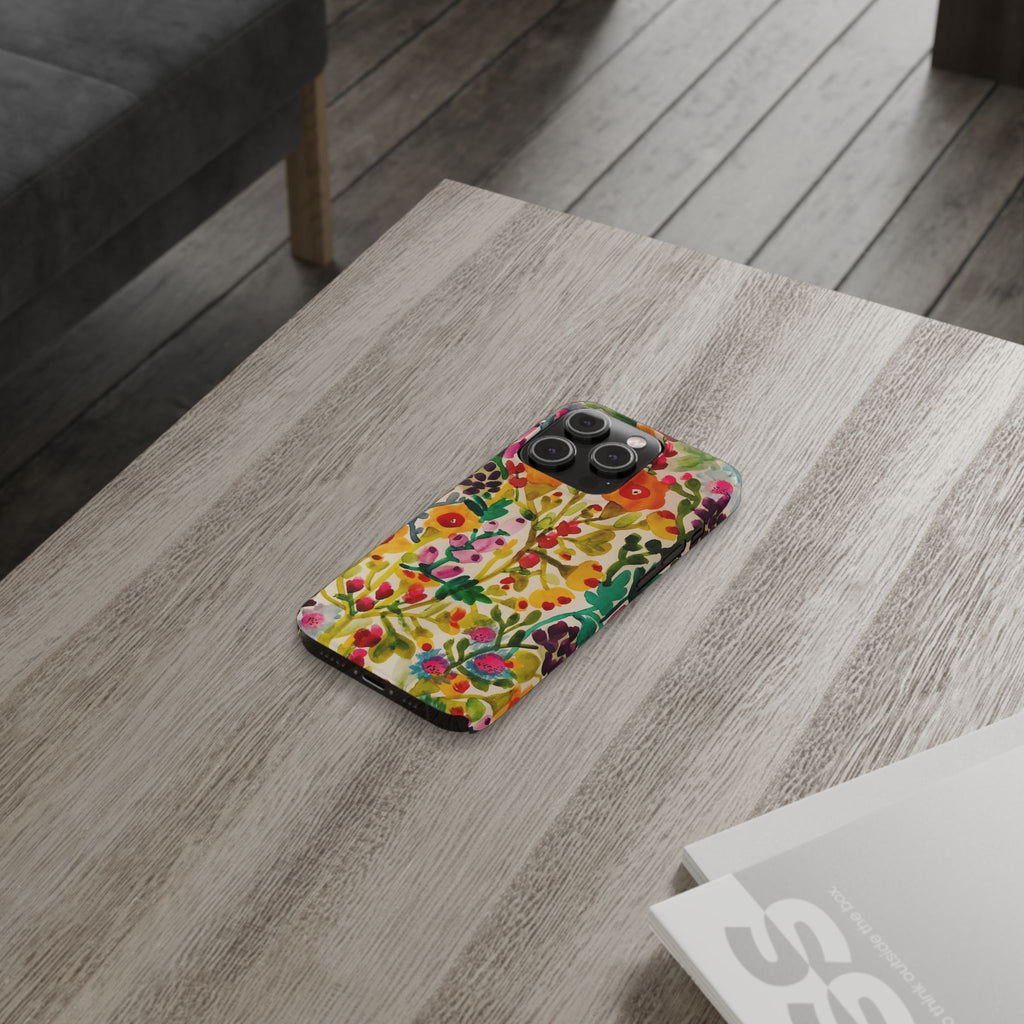 Vibrant Hand-Painted Wildflower Design Case