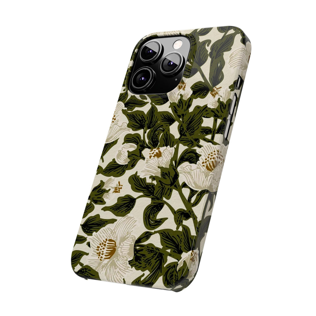 Vintage White Floral - Phone Case