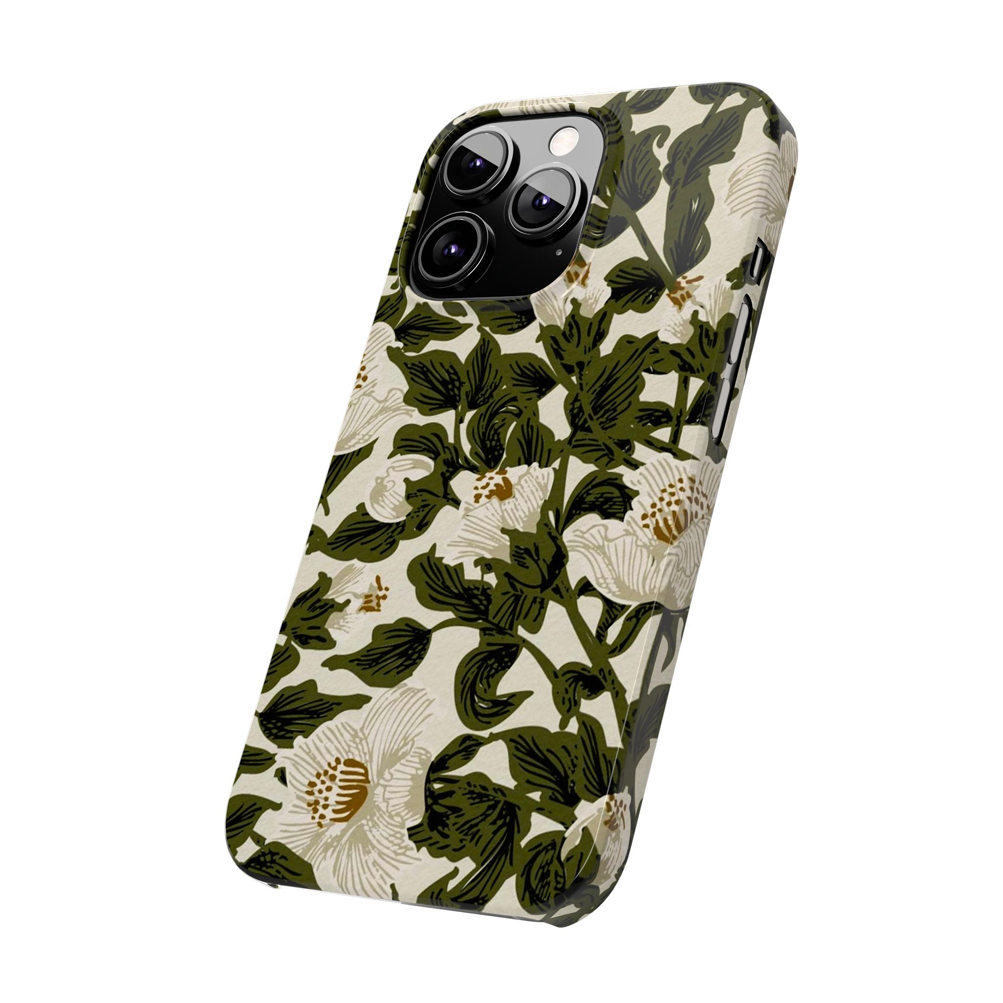 Vintage White Floral - Phone Case