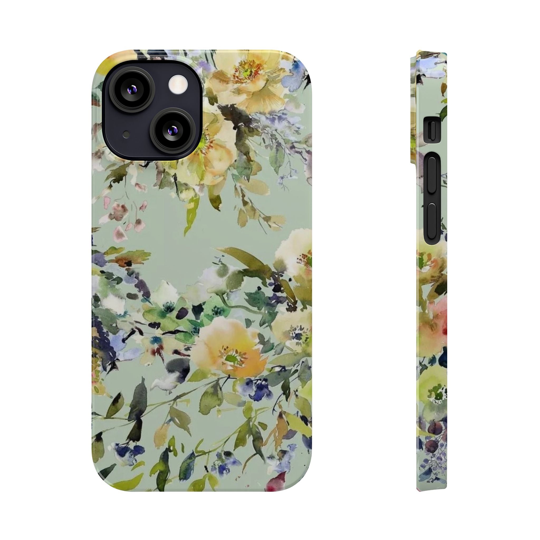 Floral Watercolor Garden Floral Slim Case
