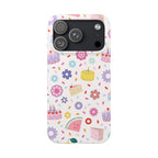 Pastel Birthday Cake & Flowers Case