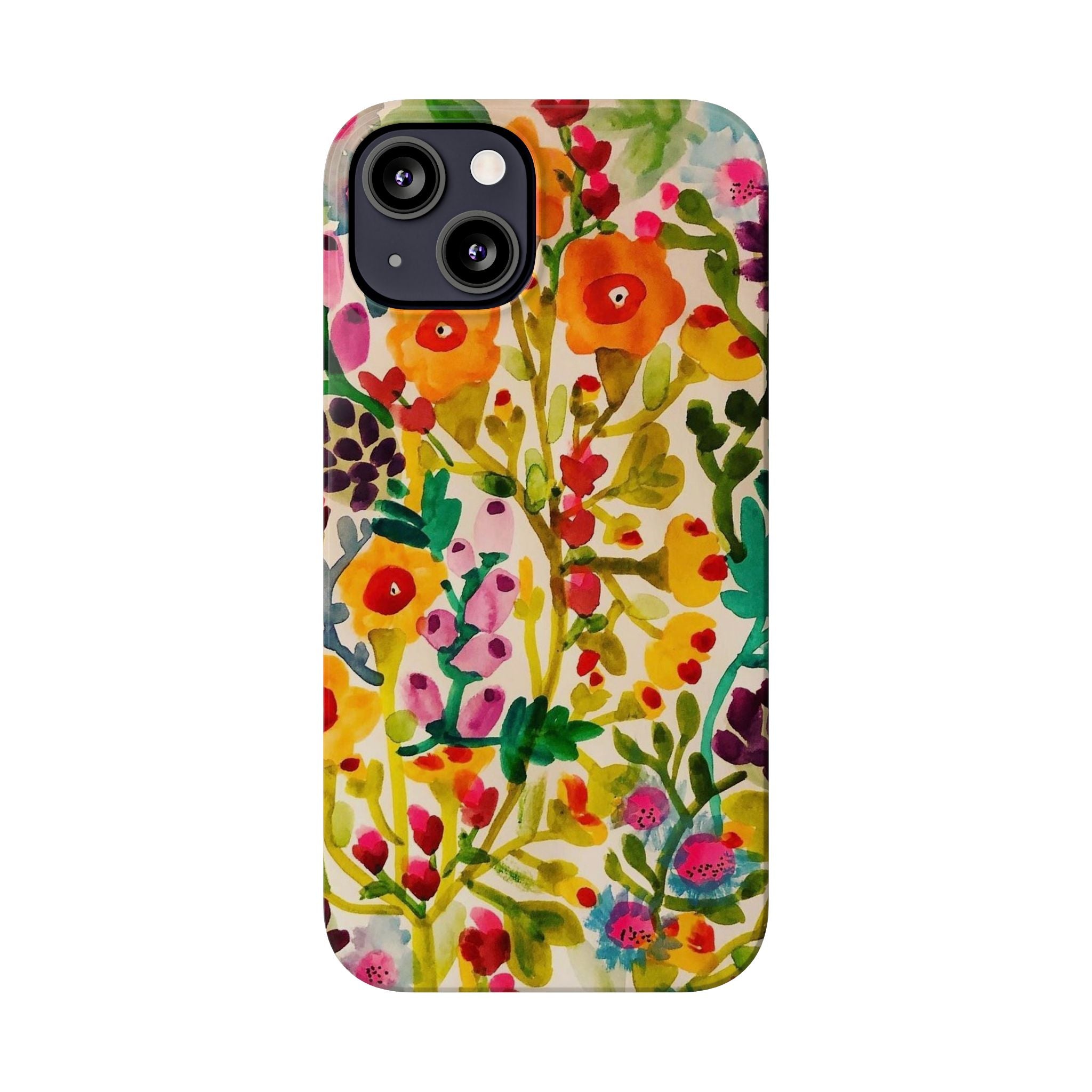 Vibrant Hand-Painted Wildflower Design Case