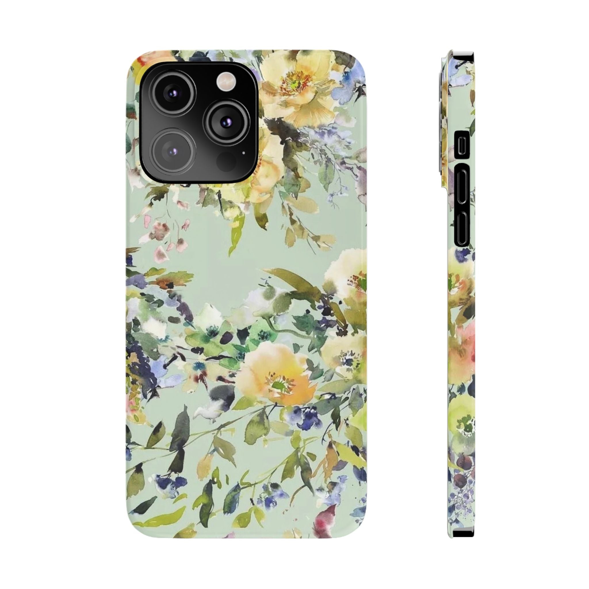 Floral Watercolor Garden Floral Slim Case