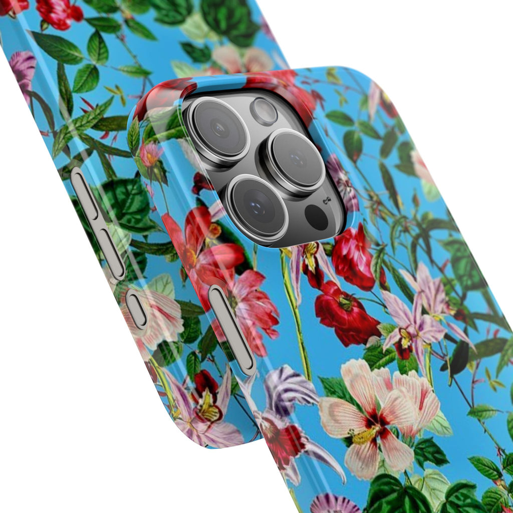 Vintage Floral Pattern on Sky Blue Case
