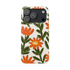 Orange Floral Botanical Case