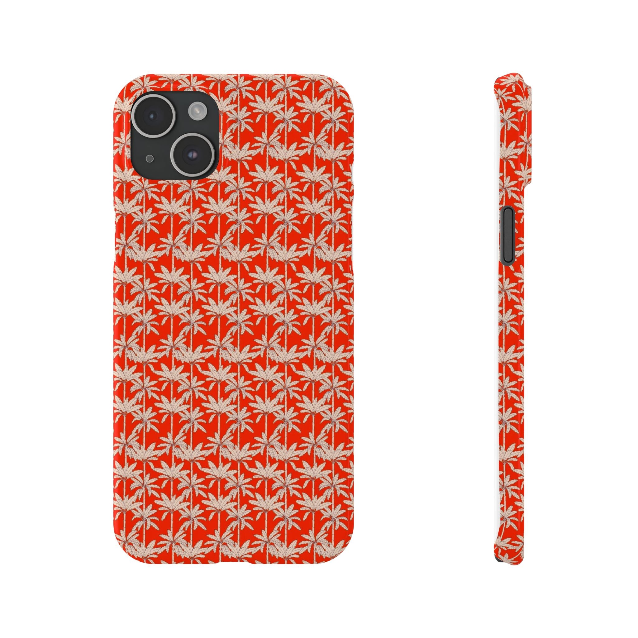 Red Tropical Palm Pattern Case