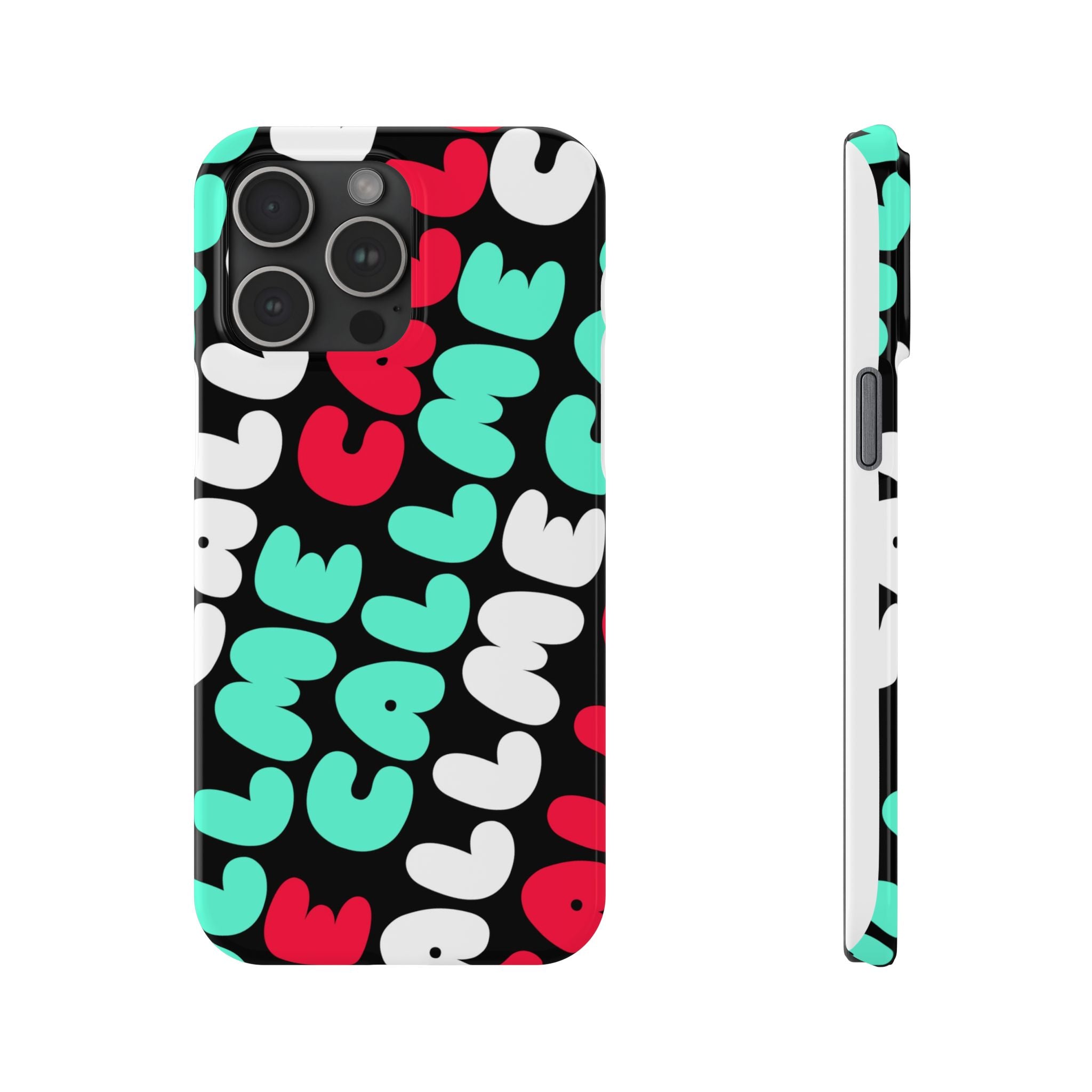 Call Me Turquoise mixed Bold Bubble Text