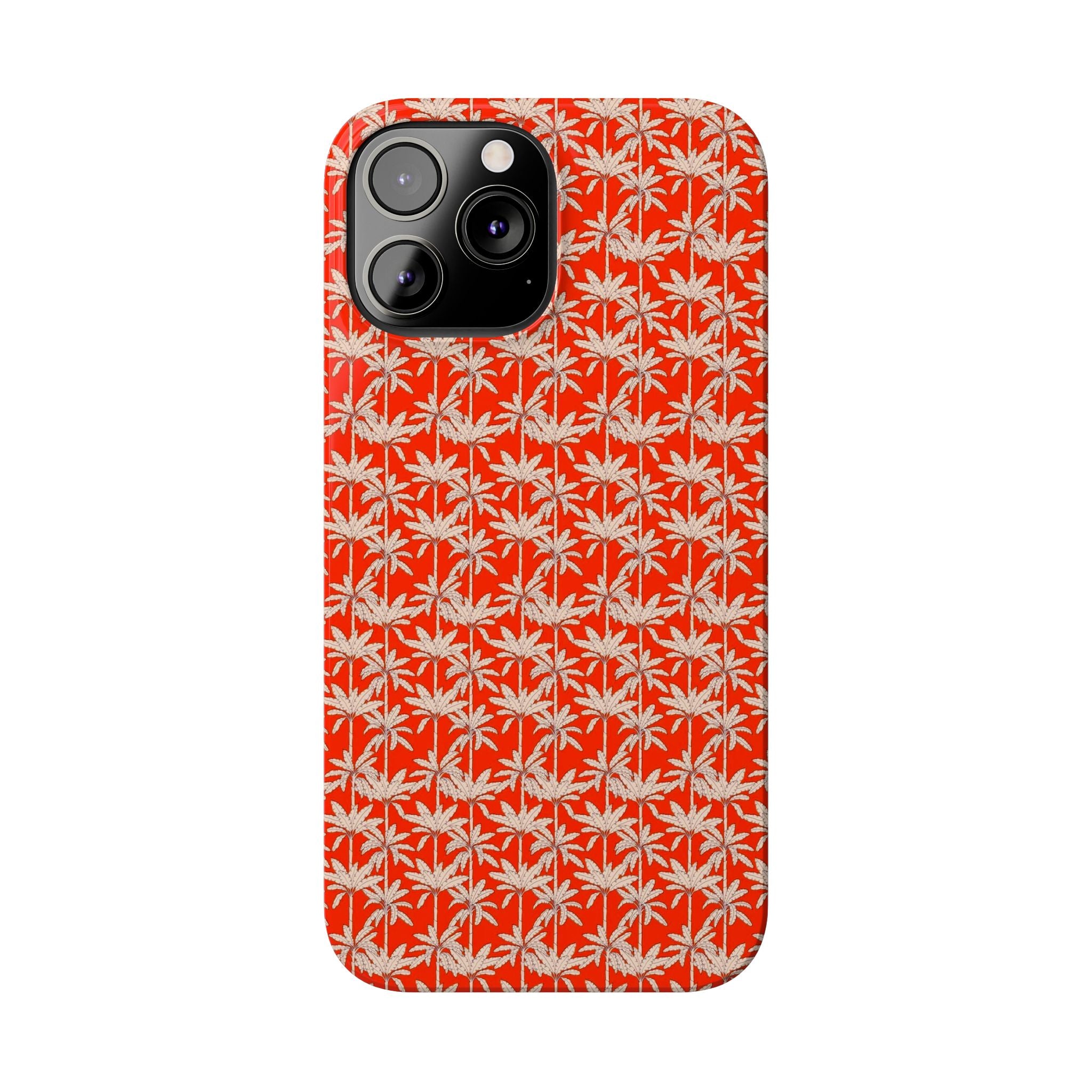 Red Tropical Palm Pattern Case
