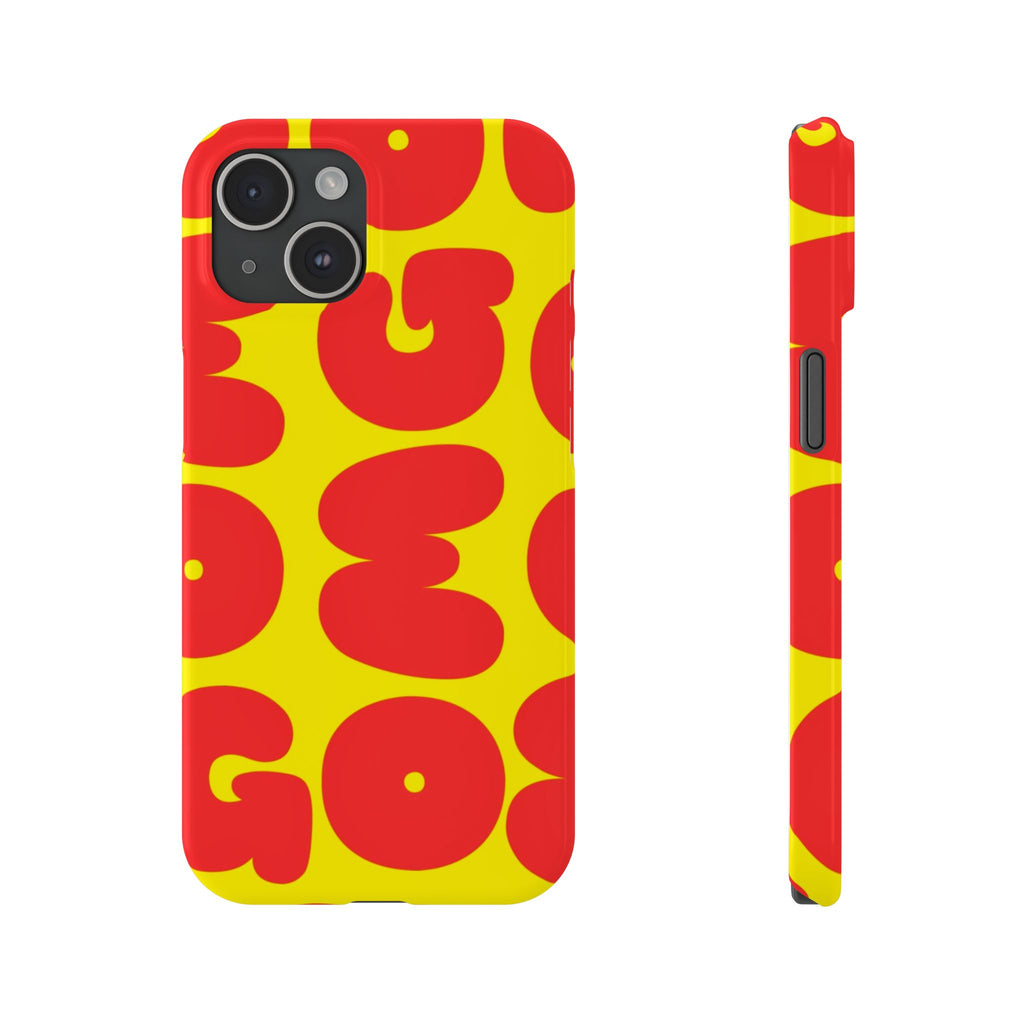 OMG Bubble Pattern, Bold Red & Yellow