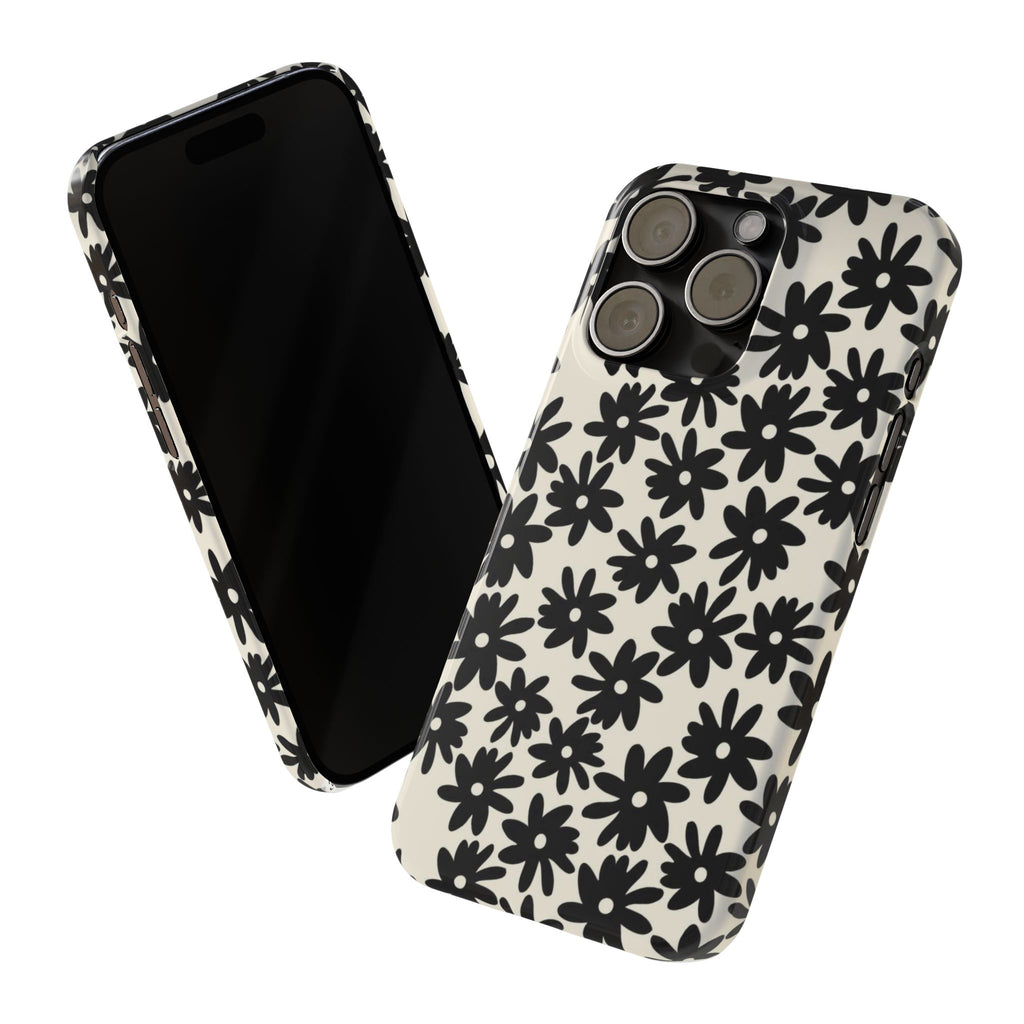 Black Daisy Phone Case