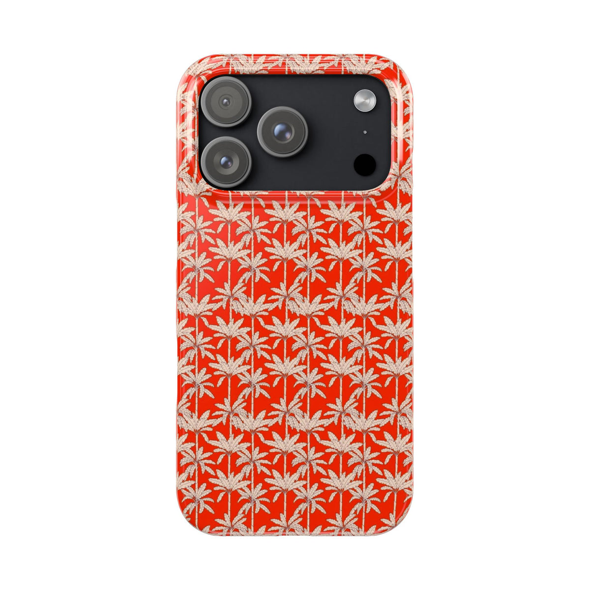 Red Tropical Palm Pattern Case