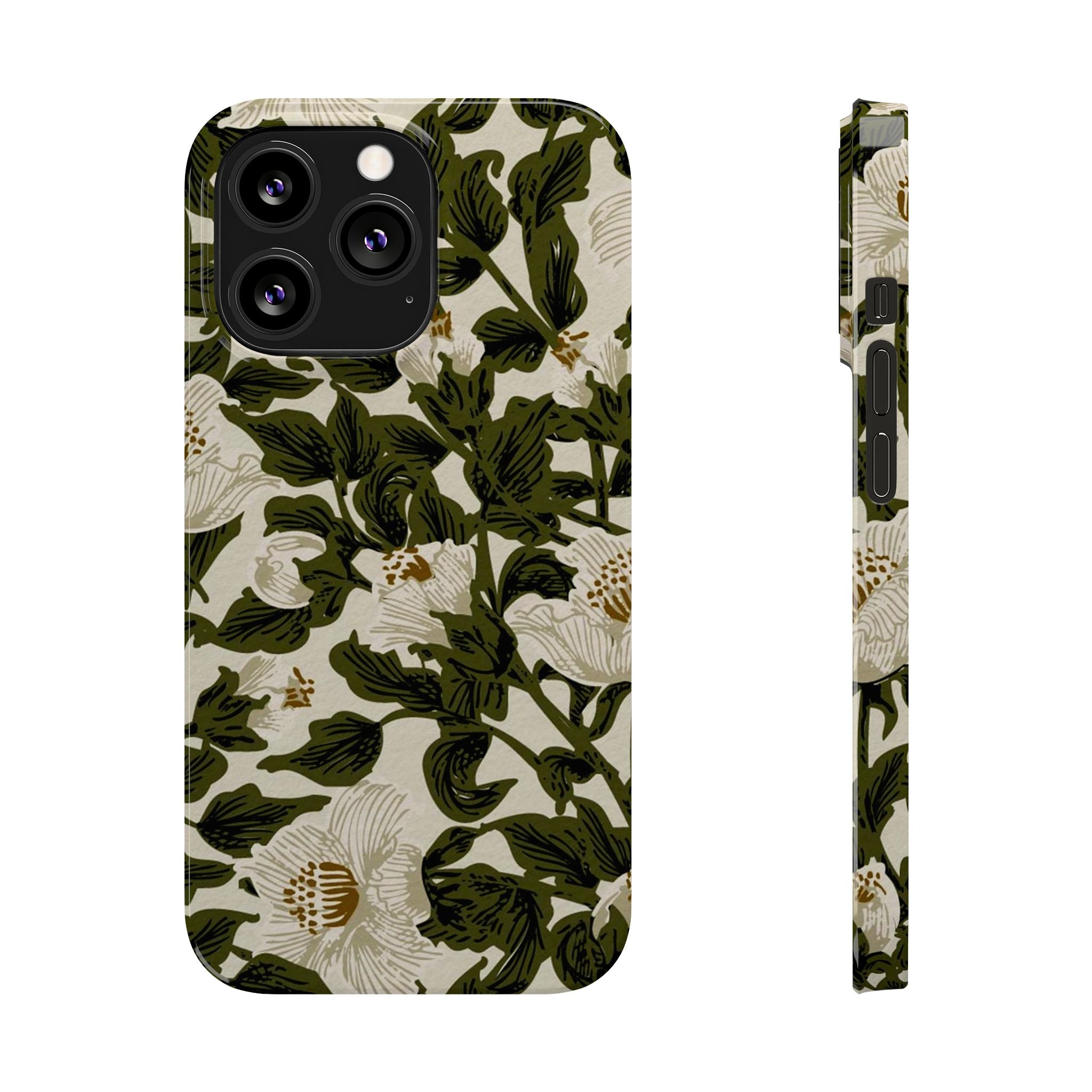 Vintage White Floral - Phone Case
