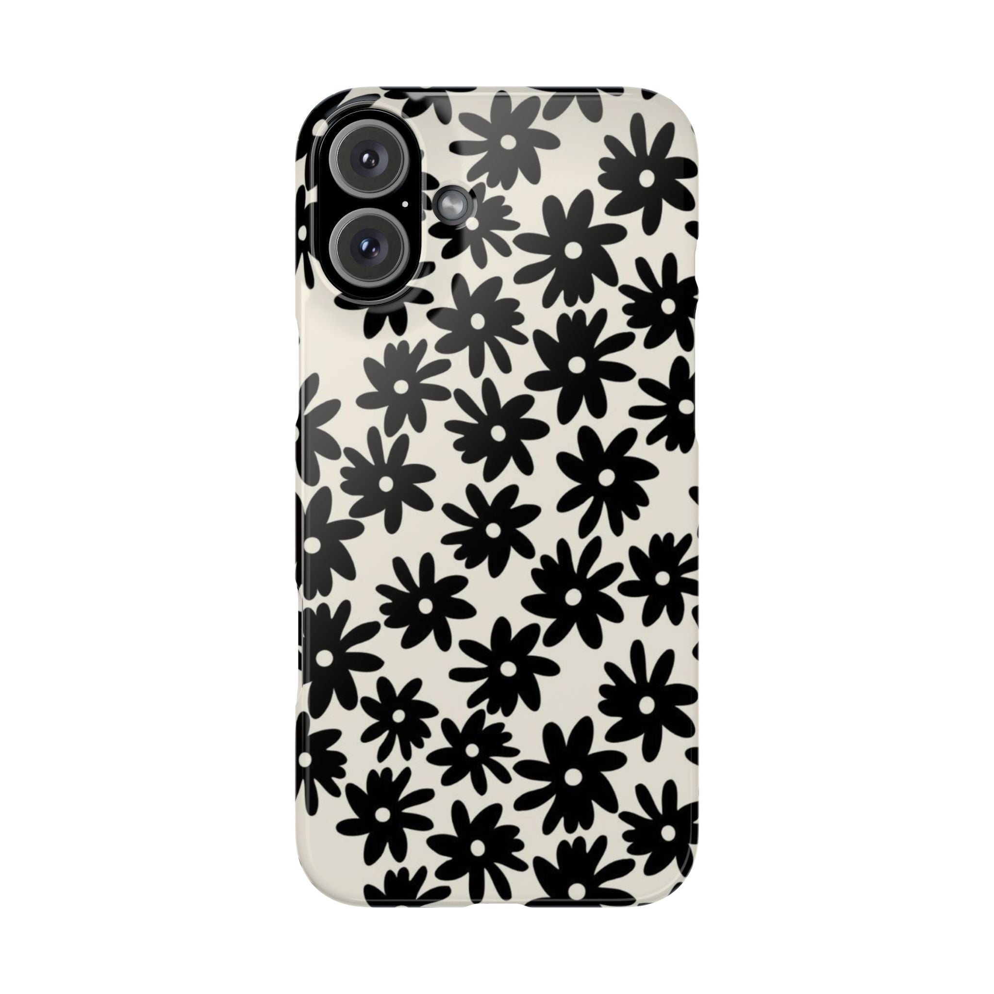 Black Daisy Phone Case